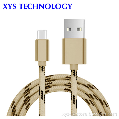 New Arrival Customized Wholesale Braid Type C usb cable, USB Charger Type C Cable